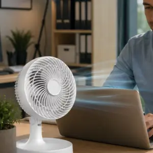 Kompakt Mini Fan Otomatik Salınımlı Sessiz Masaüstü Vantilatör