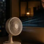 Masaüstü Mini Fan Sessiz Çalışan 2 Hızlı Otomatik Salınımlı Fan