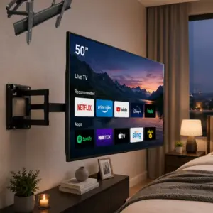 32 55 İnç TV Askı Aparatı Hareketli Duvar Askısı Döner Televizyon Tutucu