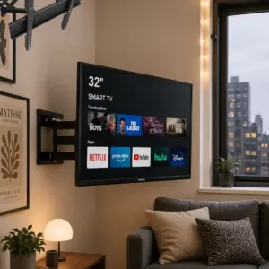 Hareketli TV Duvar Askısı 32 55 İnç Döner Eğimli Televizyon Aparatı
