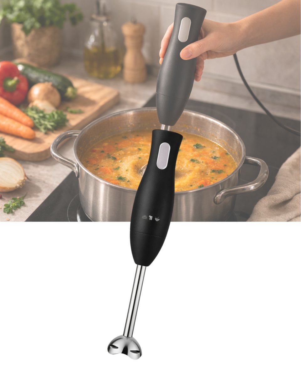 Paslanmaz Çelik Blender Ayağına Sahip Ergonomik El Blenderı 3 Paslanmaz Çelik Blender Ayağına Sahip Ergonomik El Blenderı - Görsel 3