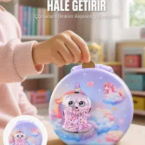 Metal Çocuk Para Kasası Ayarlanabilir Şifreli Kilitli