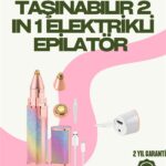 8000 RPM Taşınabilir Epilatör – Kaş Düzeltici ve Dudak Epilatörlü Pille Çalışan