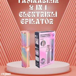 Paslanmaz Çelik Bıçaklı USB Epilatör – Kaş, Üst Dudak ve Çene Tüy Temizleyici