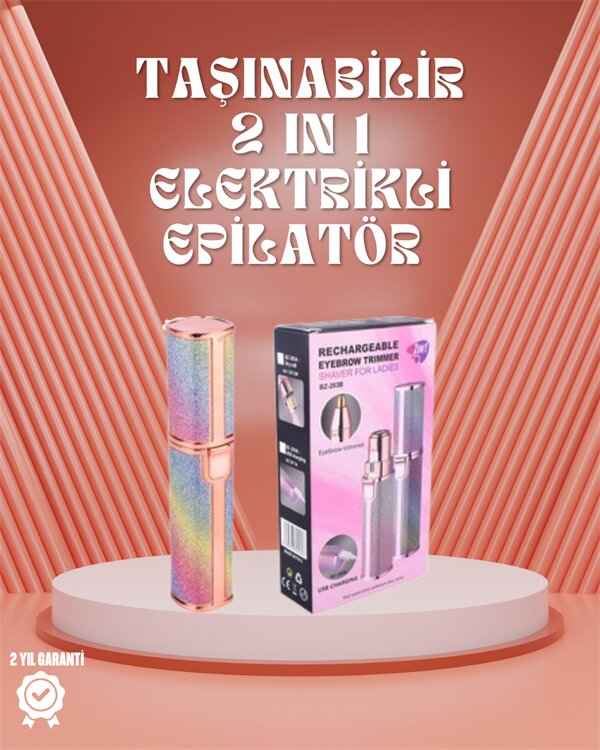 Paslanmaz Çelik Bıçaklı USB Epilatör – Kaş, Üst Dudak ve Çene Tüy Temizleyici 1 Paslanmaz Çelik Bıçaklı USB Epilatör – Kaş, Üst Dudak ve Çene Tüy Temizleyici