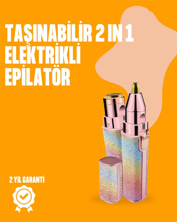 Mini USB Şarjlı Elektrikli Epilatör – Kaş ve Yüz Tüy Temizliği İçin 2'si 1 Arada 1 Mini USB Şarjlı Elektrikli Epilatör – Kaş ve Yüz Tüy Temizliği İçin 2'si 1 Arada