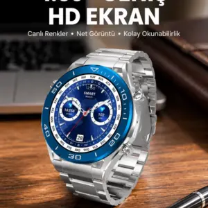 Akıllı Saat 1.62 İnç Ultimate Nabız Sensörlü Sesli Görüşme Yapabilen Yeni Nesil