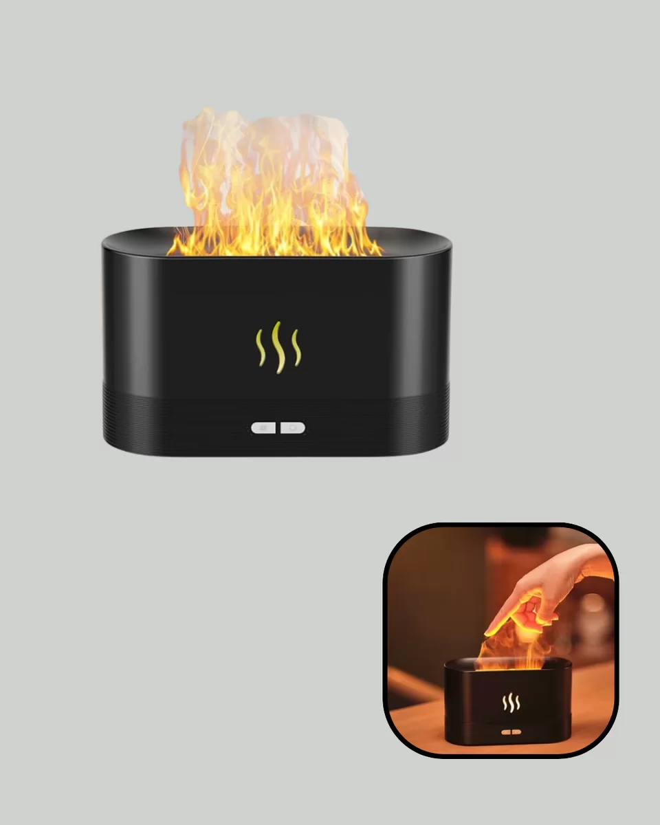 Modern Tasarımlı Alev Efektli LED Aromaterapi Hava Nemlendirici Yeni Nesil 3 Modern Tasarımlı Alev Efektli LED Aromaterapi Hava Nemlendirici Yeni Nesil - Görsel 3