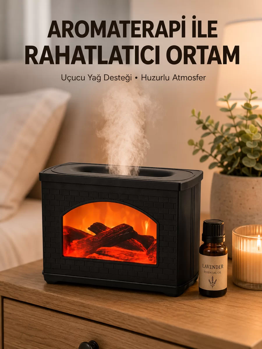 Aromaterapi Uyumlu Ultrasonik Oda Nemlendirici Ayarlanabilir Sis Çıkışlı 1 Aromaterapi Uyumlu Ultrasonik Oda Nemlendirici Ayarlanabilir Sis Çıkışlı