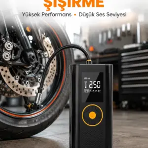 Taşınabilir Dijital Lastik Şişirme Cihazı Güvenli ve Pratik Kullanım Yeni Nesil