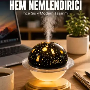 Hava Nemlendirici Renk Değiştiren Oda Kokusu Yıldızlı Projektör