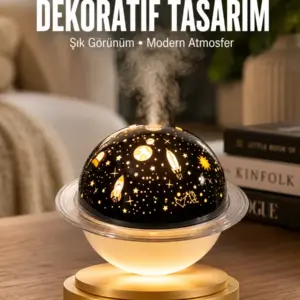 Aromaterapi Hava Nemlendirici Gece Lambası Uzay Model Satürn Oda Kokusu