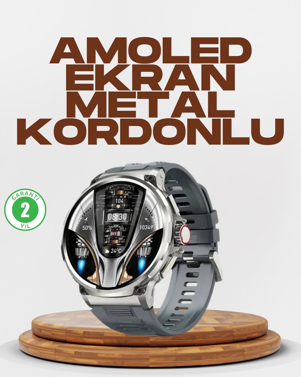 Şık Metal Kasa ve Değiştirilebilir Kordonlarla SW80 Smartwatch 1 Şık Metal Kasa ve Değiştirilebilir Kordonlarla SW80 Smartwatch