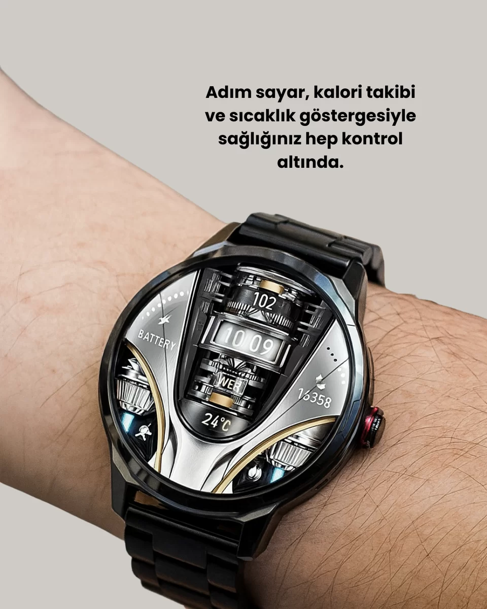 Şık Metal Kasa ve Değiştirilebilir Kordonlarla SW80 Smartwatch Yeni Nesil 4 Şık Metal Kasa ve Değiştirilebilir Kordonlarla SW80 Smartwatch Yeni Nesil - Görsel 4