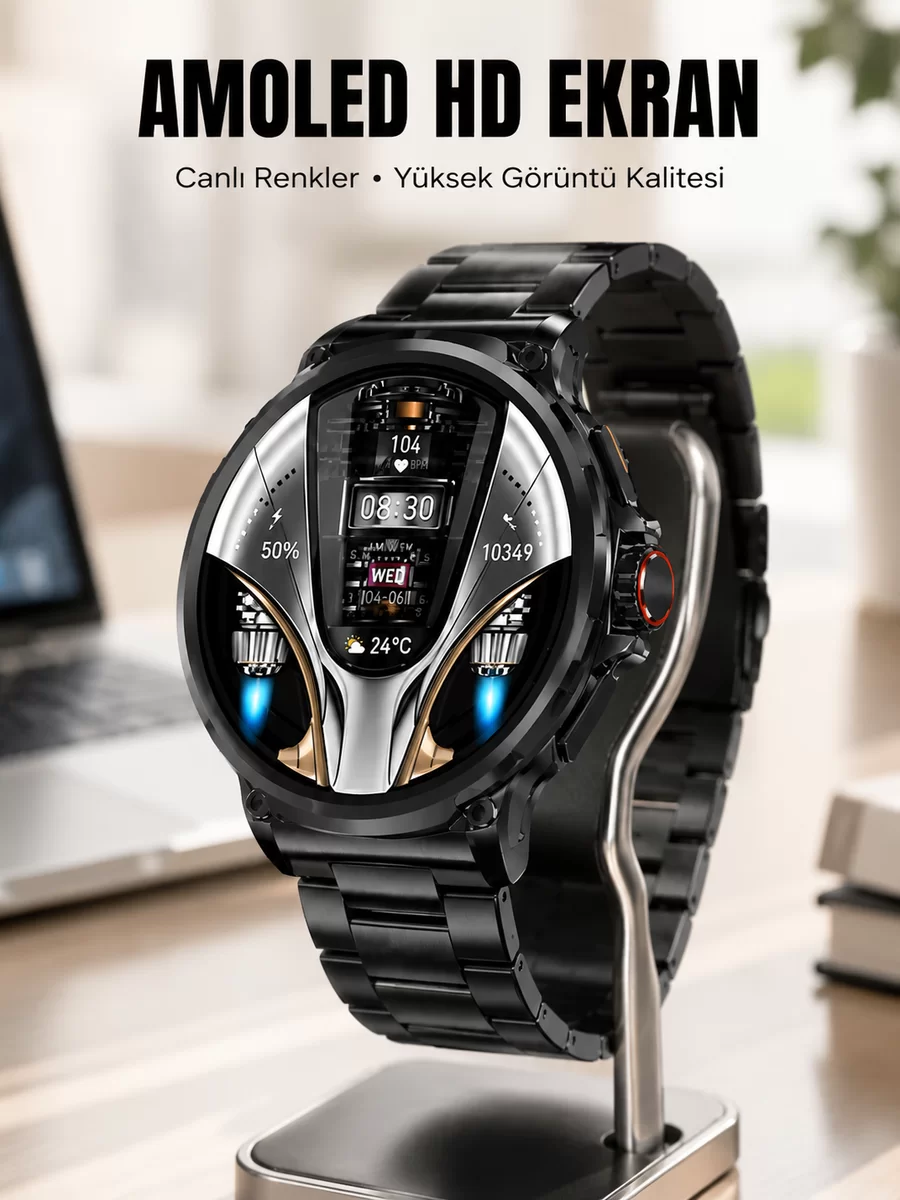 Şık Metal Kasa ve Değiştirilebilir Kordonlarla SW80 Smartwatch Yeni Nesil 1 Şık Metal Kasa ve Değiştirilebilir Kordonlarla SW80 Smartwatch Yeni Nesil