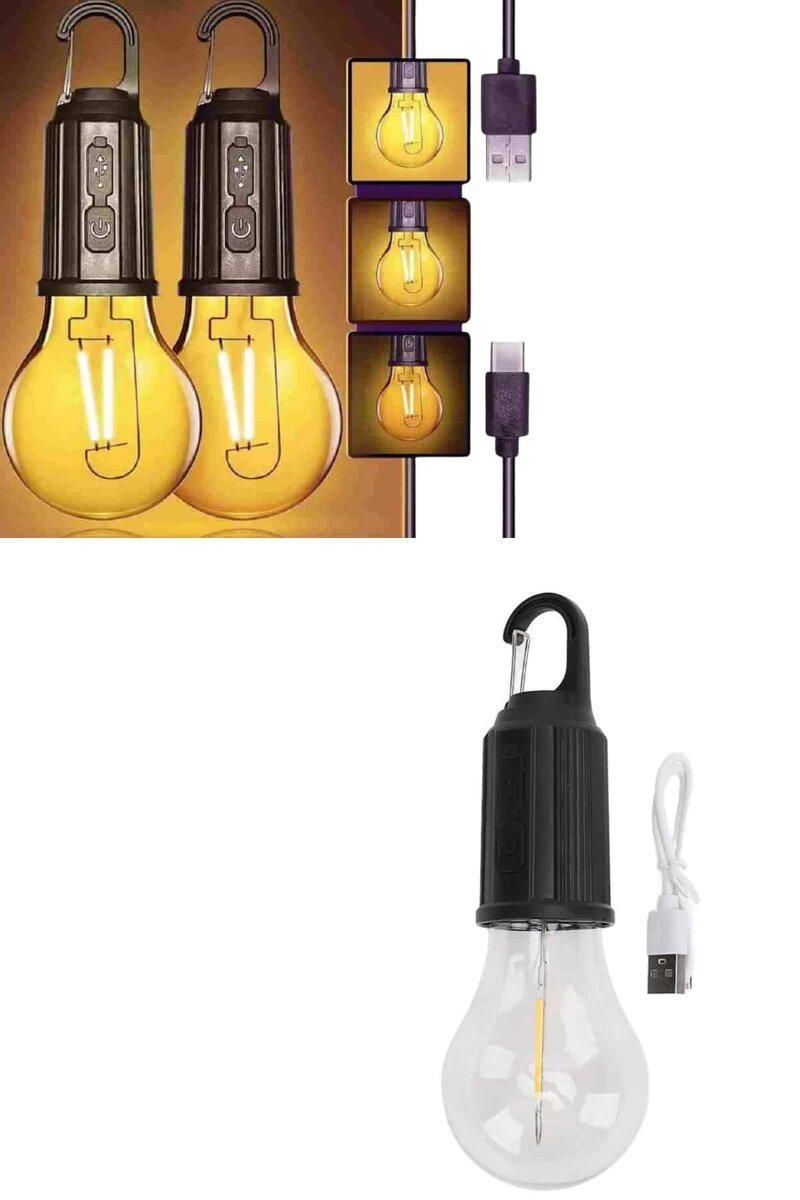 3 Farklı Mod LED'li Şarjlı Asma Kancalı Kamp Lambası Taşınabilir Ampul 4 3 Farklı Mod LED'li Şarjlı Asma Kancalı Kamp Lambası Taşınabilir Ampul - Görsel 4