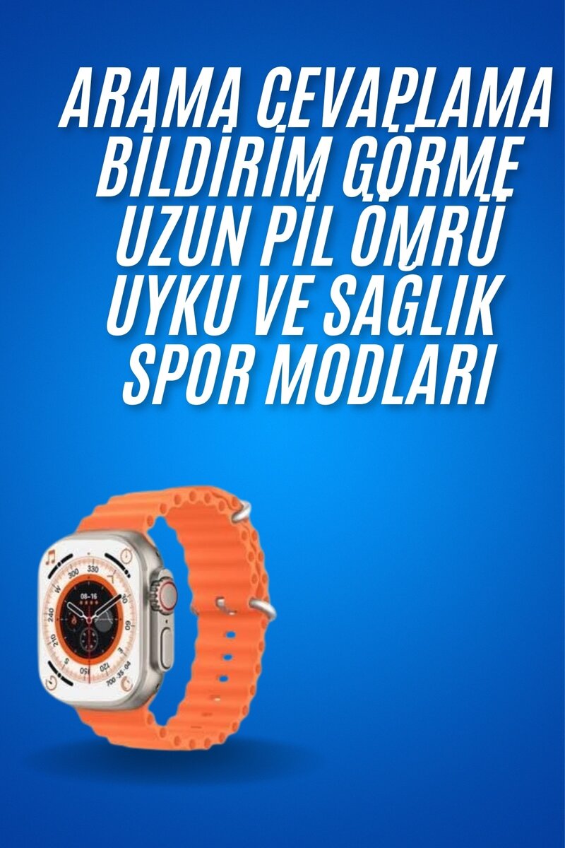 Ultra Akıllı Saat 49 Mm Çift Kordonlu Arama Cevaplama Bluetooth Bağlantılı 2 Ultra Akıllı Saat 49 Mm Çift Kordonlu Arama Cevaplama Bluetooth Bağlantılı - Görsel 2