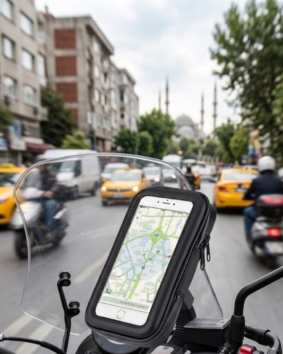 Su Geçirmez Motosiklet Telefon Tutucu Evrensel Gidon Montaj Navigasyon Standı 1 Su Geçirmez Motosiklet Telefon Tutucu Evrensel Gidon Montaj Navigasyon Standı