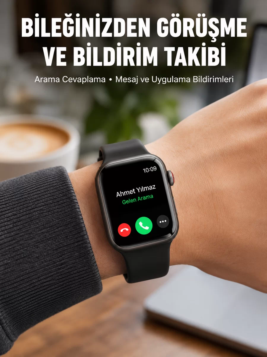 Arama Cevaplayabilen Akıllı Saat Bluetooth Bağlantılı Sosyal Medya Girişli Yeni Nesil 1 Arama Cevaplayabilen Akıllı Saat Bluetooth Bağlantılı Sosyal Medya Girişli Yeni Nesil