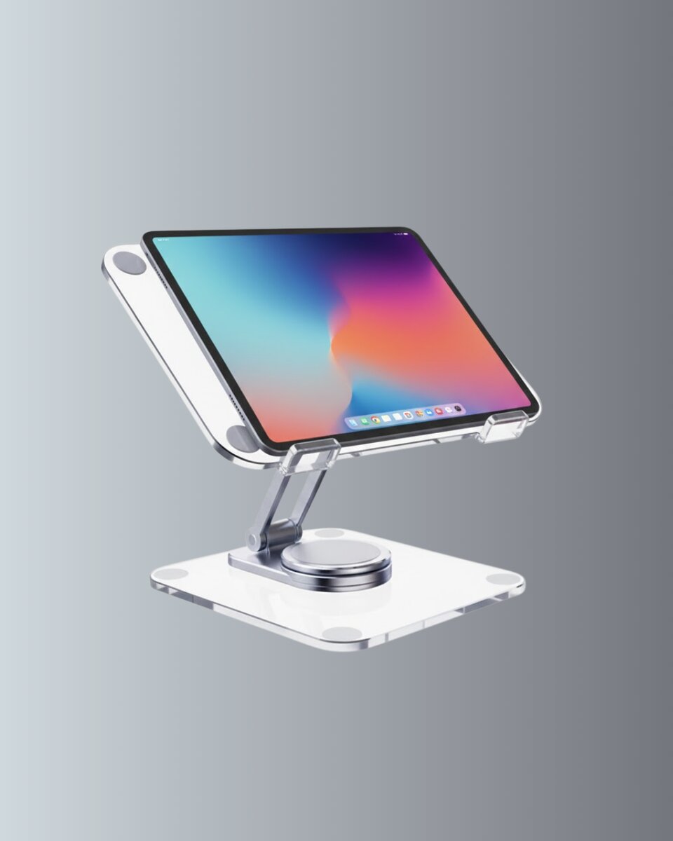 Ayarlanabilir Şeffaf Tablet Standı Kaymaz Silikon Tabanlı 4 Ayarlanabilir Şeffaf Tablet Standı Kaymaz Silikon Tabanlı - Görsel 4