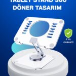 Katlanabilir Tablet Standı Ayarlanabilir Kaymaz Şeffaf Tasarım