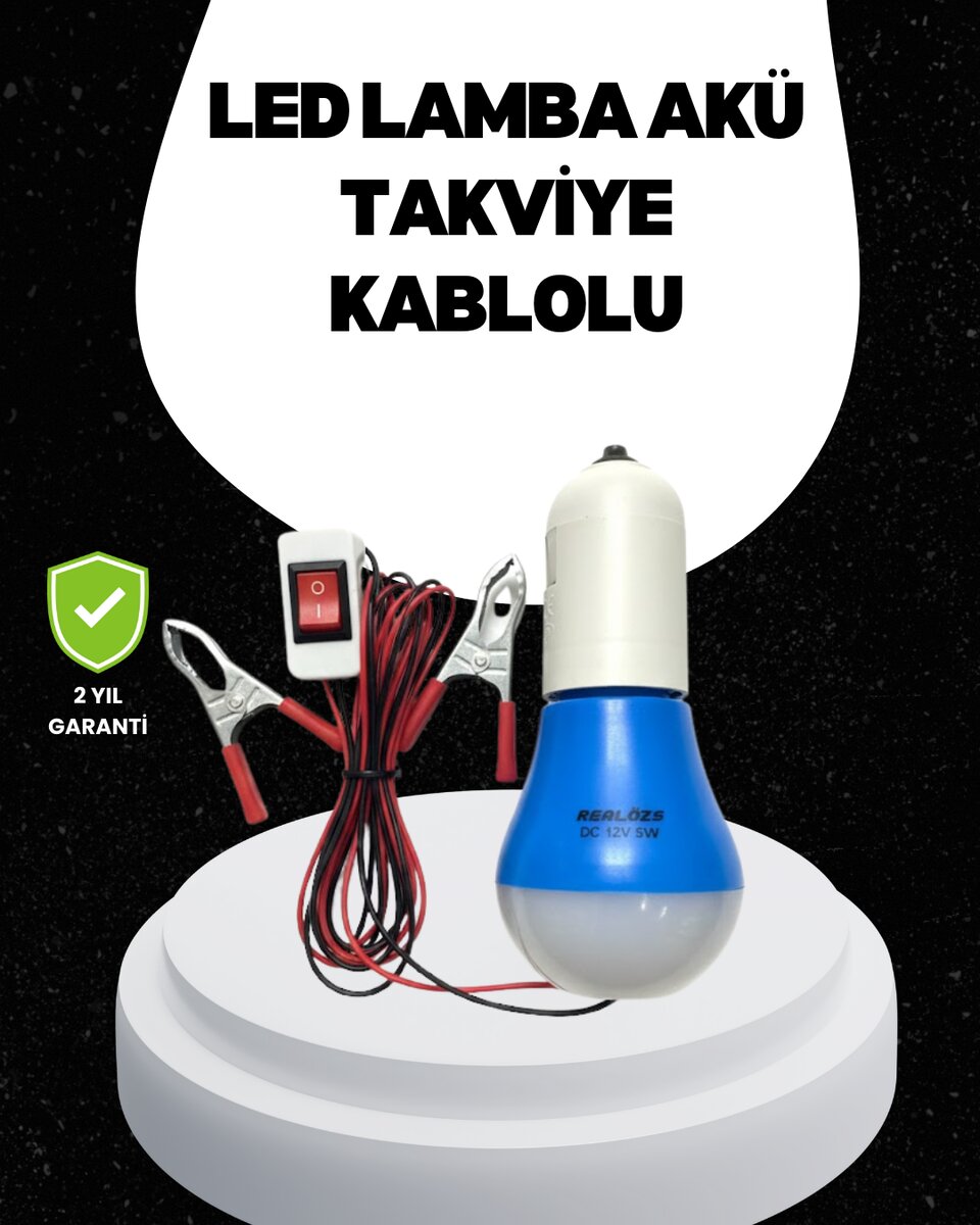 Araç Akü Bağlantılı 12V LED Ampul Pratik Işık Çözümü 1 Araç Akü Bağlantılı 12V LED Ampul Pratik Işık Çözümü
