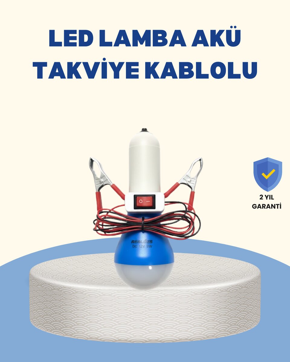 Timsah Kıskaçlı 12V LED Ampul Kamp ve Acil Durum Lambası 1 Timsah Kıskaçlı 12V LED Ampul Kamp ve Acil Durum Lambası