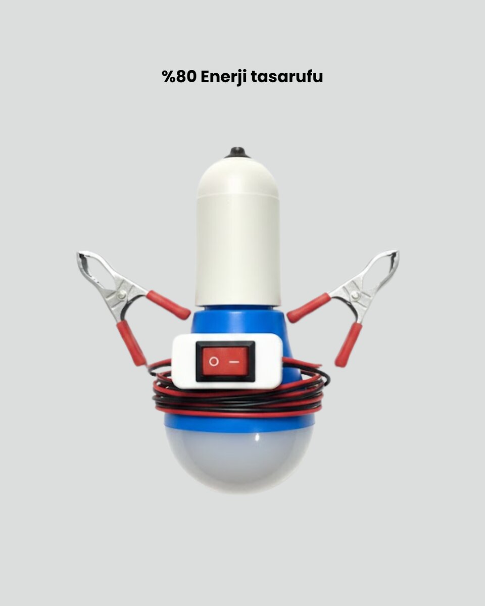 12V LED Ampul Anahtarlı Kablolu Pratik Aydınlatma 2 12V LED Ampul Anahtarlı Kablolu Pratik Aydınlatma - Görsel 2