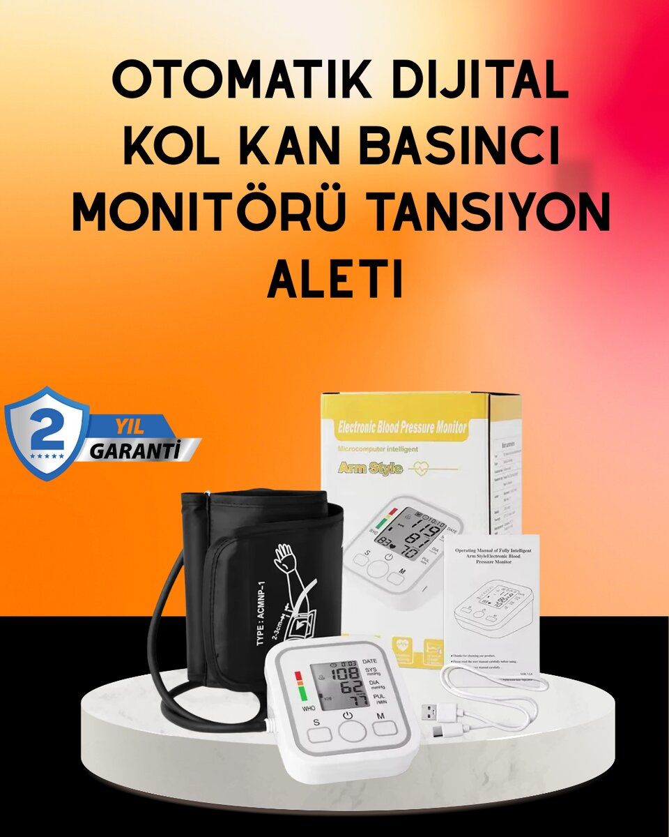 Ritmi Tespit Özellikli Dijital Tansiyon Aleti 1 Ritmi Tespit Özellikli Dijital Tansiyon Aleti