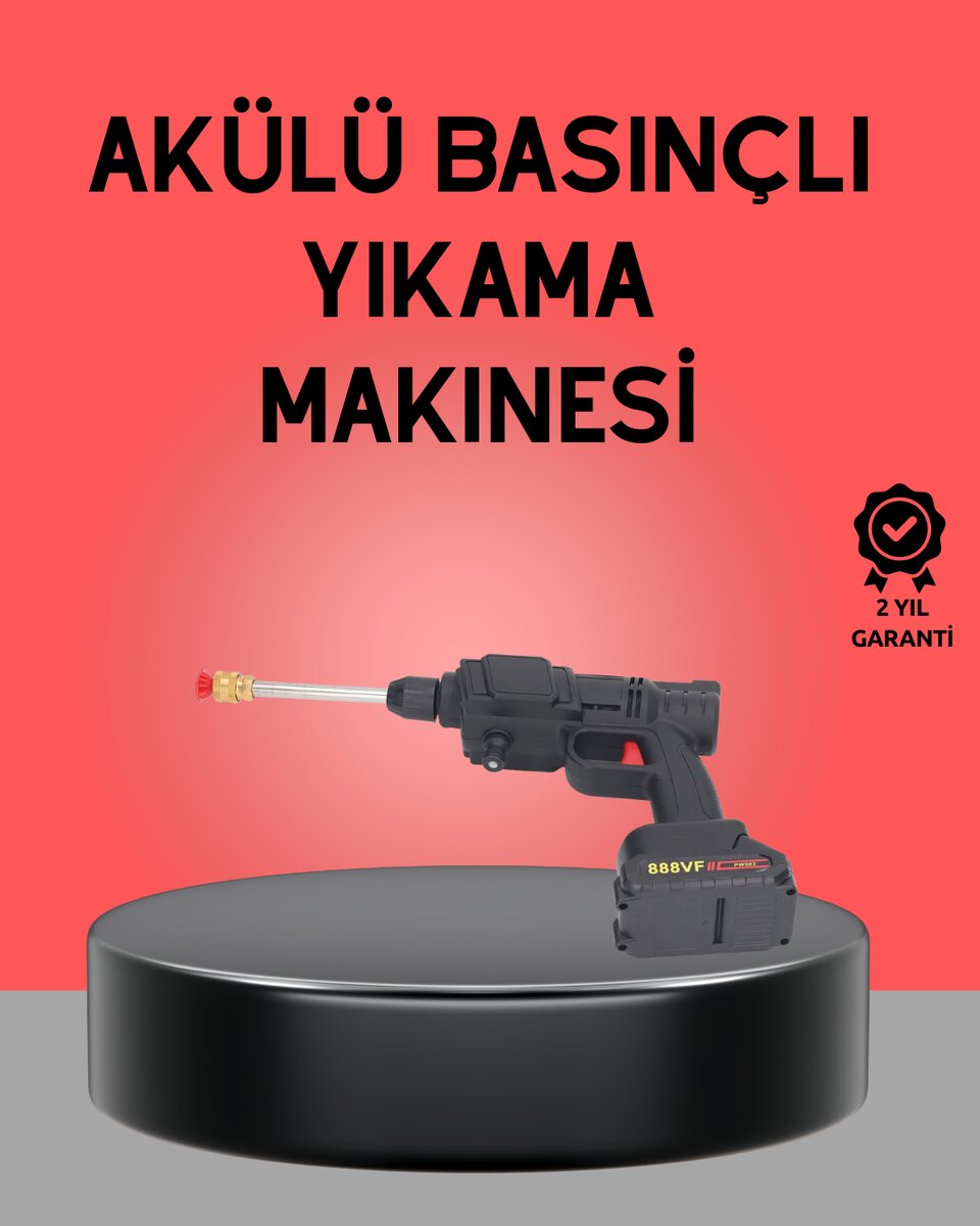 Akülü Basınçlı Yıkama Tabancası 450PSI Su Püskürtme Makinesi 1 Akülü Basınçlı Yıkama Tabancası 450PSI Su Püskürtme Makinesi