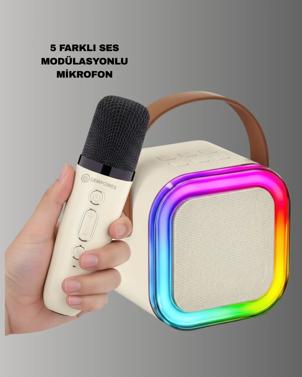 Karaoke Mikrofon Hoparlör Seti 6 Saat Kullanım Süresi Yeni Nesil 4 Karaoke Mikrofon Hoparlör Seti 6 Saat Kullanım Süresi Yeni Nesil - Görsel 4