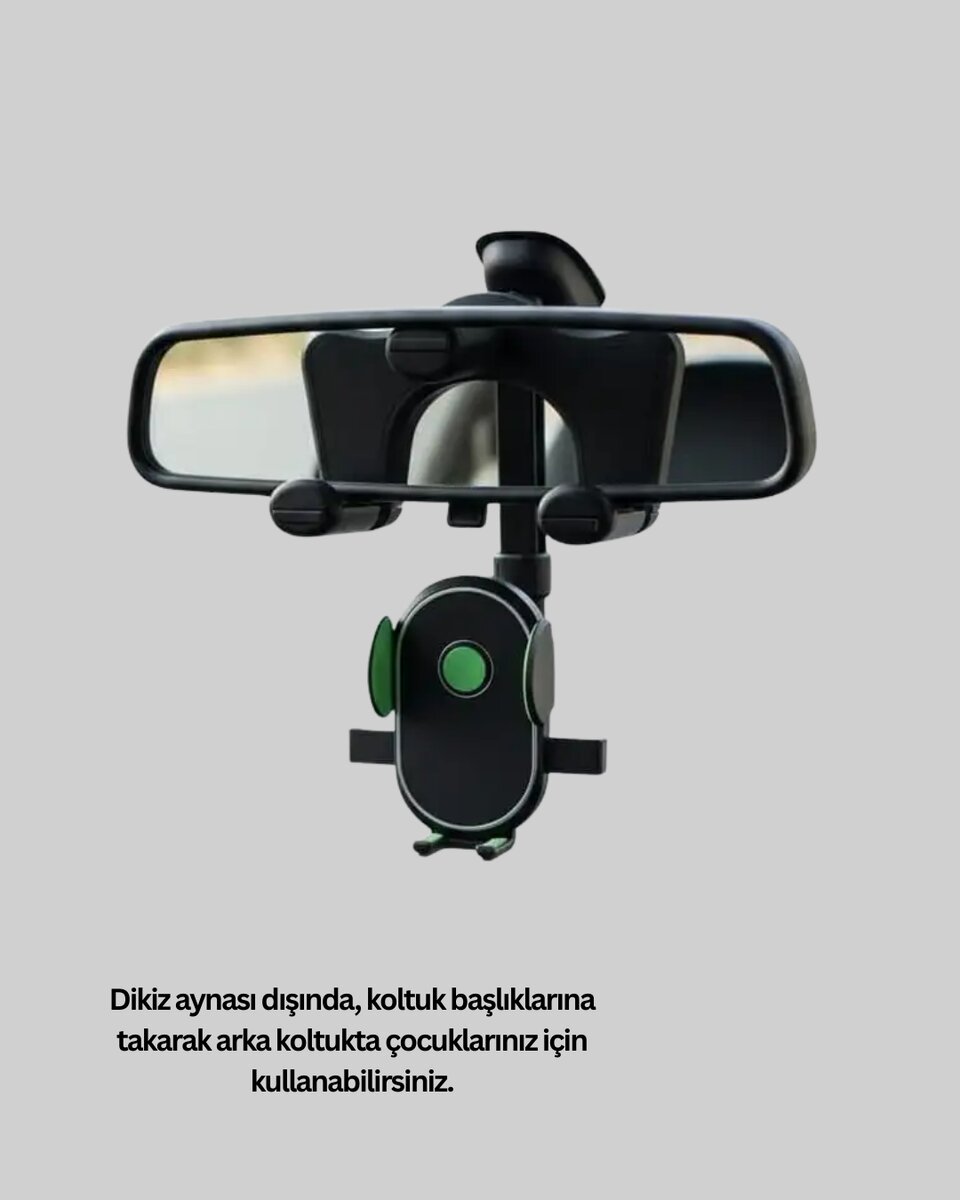Ayarlanabilir Dikiz Aynası Telefon Tutucu Sağlam ve Şık Tasarım 3 Ayarlanabilir Dikiz Aynası Telefon Tutucu Sağlam ve Şık Tasarım - Görsel 3
