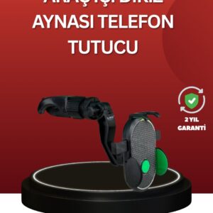 Ayarlanabilir Kıskaçlı Dikiz Aynası Telefon Tutucu Tüm Telefonlarla Uyumlu