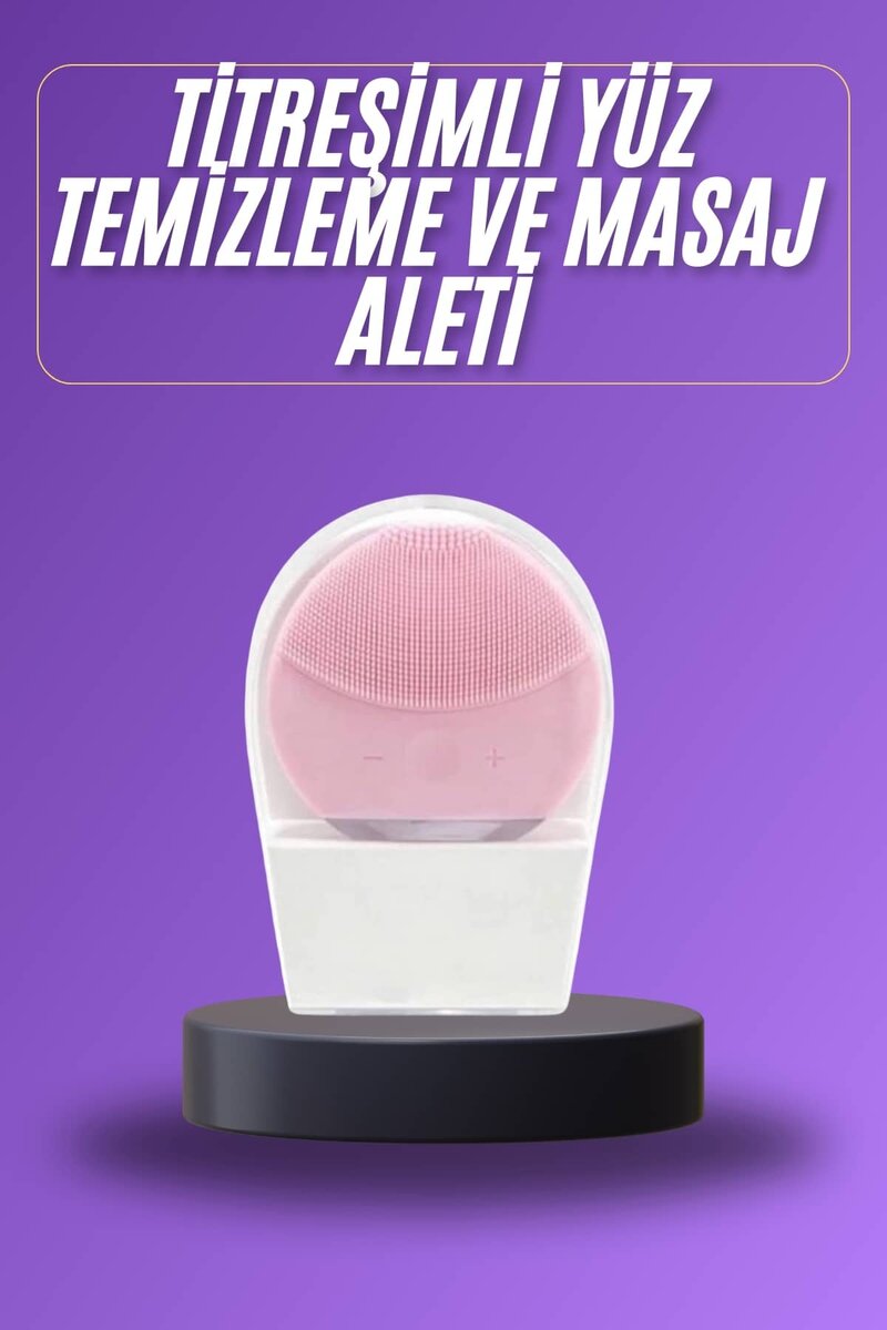 Titreşimli Yüz Masaj Aleti Titreşimli Makyaj Temizleme Cihazı 1 Titreşimli Yüz Masaj Aleti Titreşimli Makyaj Temizleme Cihazı