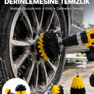 Derinlemesine Temizlik İçin Dayanıklı Kıllı Matkap Fırçası BaşlığıF