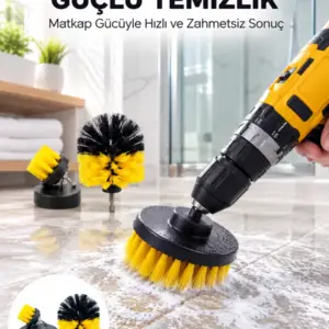 Yüksek Devirde Etkili Temizlik Sağlayan Matkap Ucu Fırça Seti