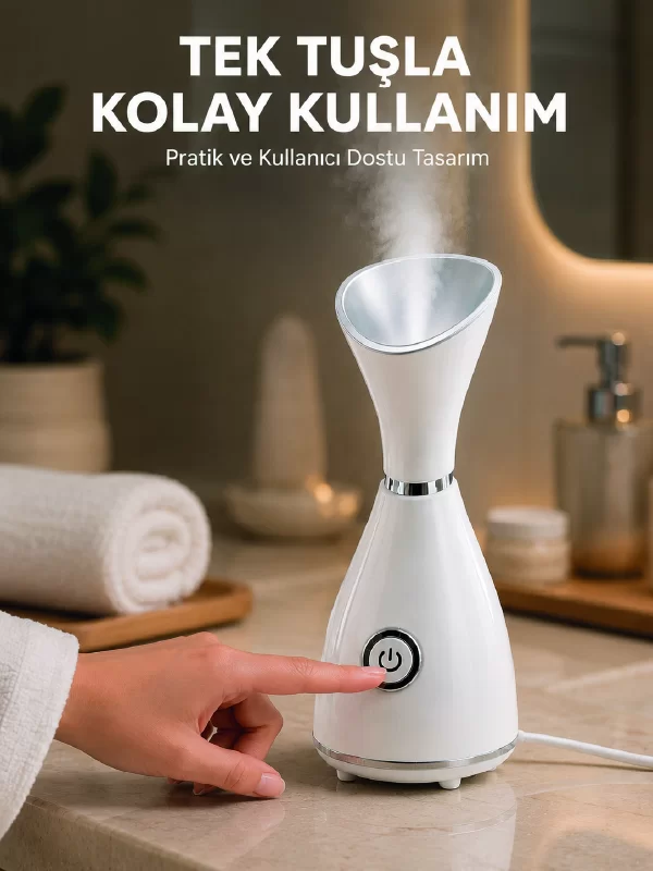 Yüz Buhar Cihazı 80 ML Su Hazneli Nano İyonik 1 Yüz Buhar Cihazı 80 ML Su Hazneli Nano İyonik