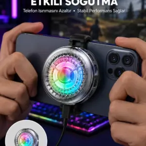 RGB LED Telefon Soğutucu Fan Yüksek Hızlı Soğutma Oyuncu Cooler Yeni Nesil