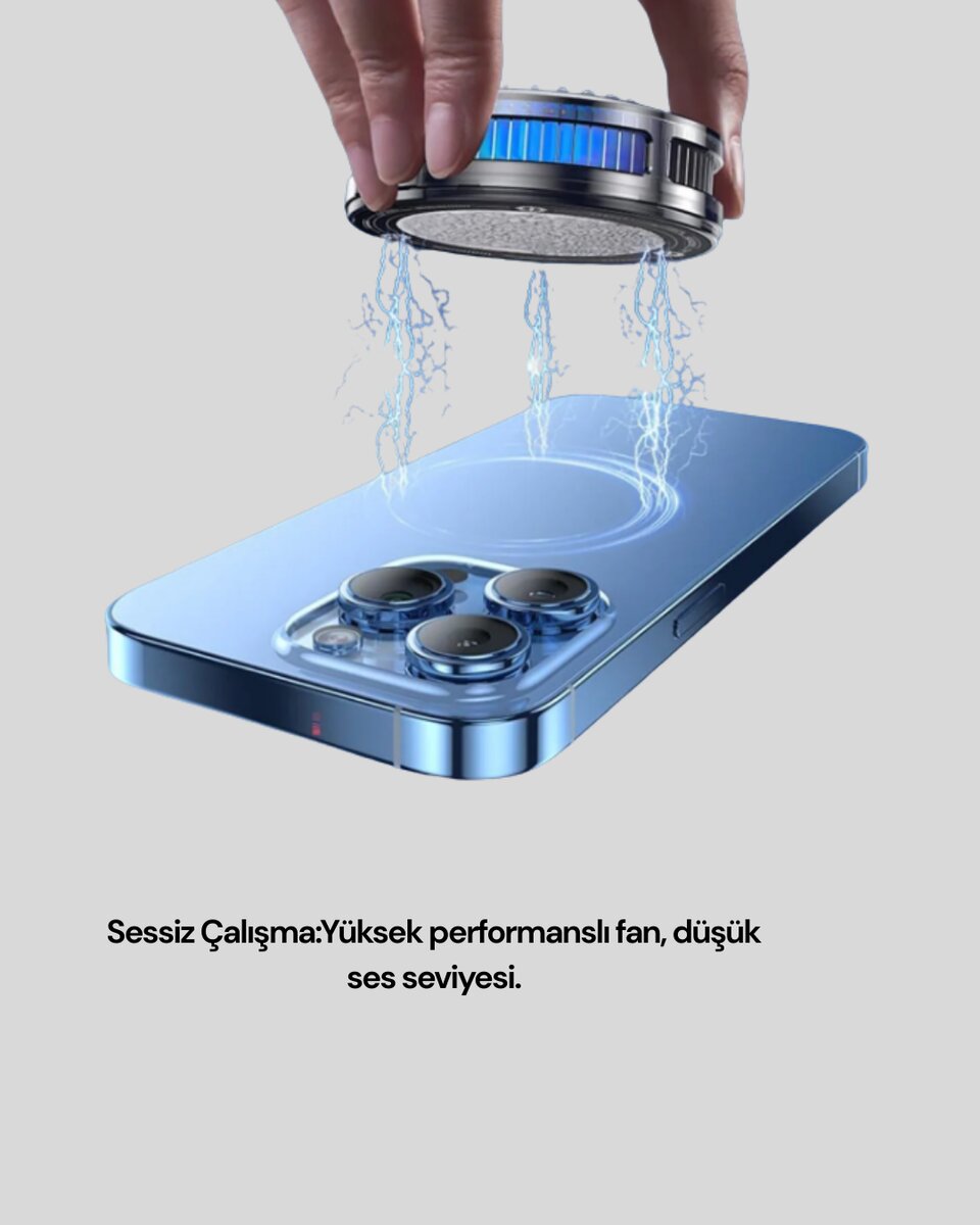 RGB Işıklı Telefon Soğutucu Fan Gaming Cooler Süper Hızlı Soğutma 4 RGB Işıklı Telefon Soğutucu Fan Gaming Cooler Süper Hızlı Soğutma - Görsel 4