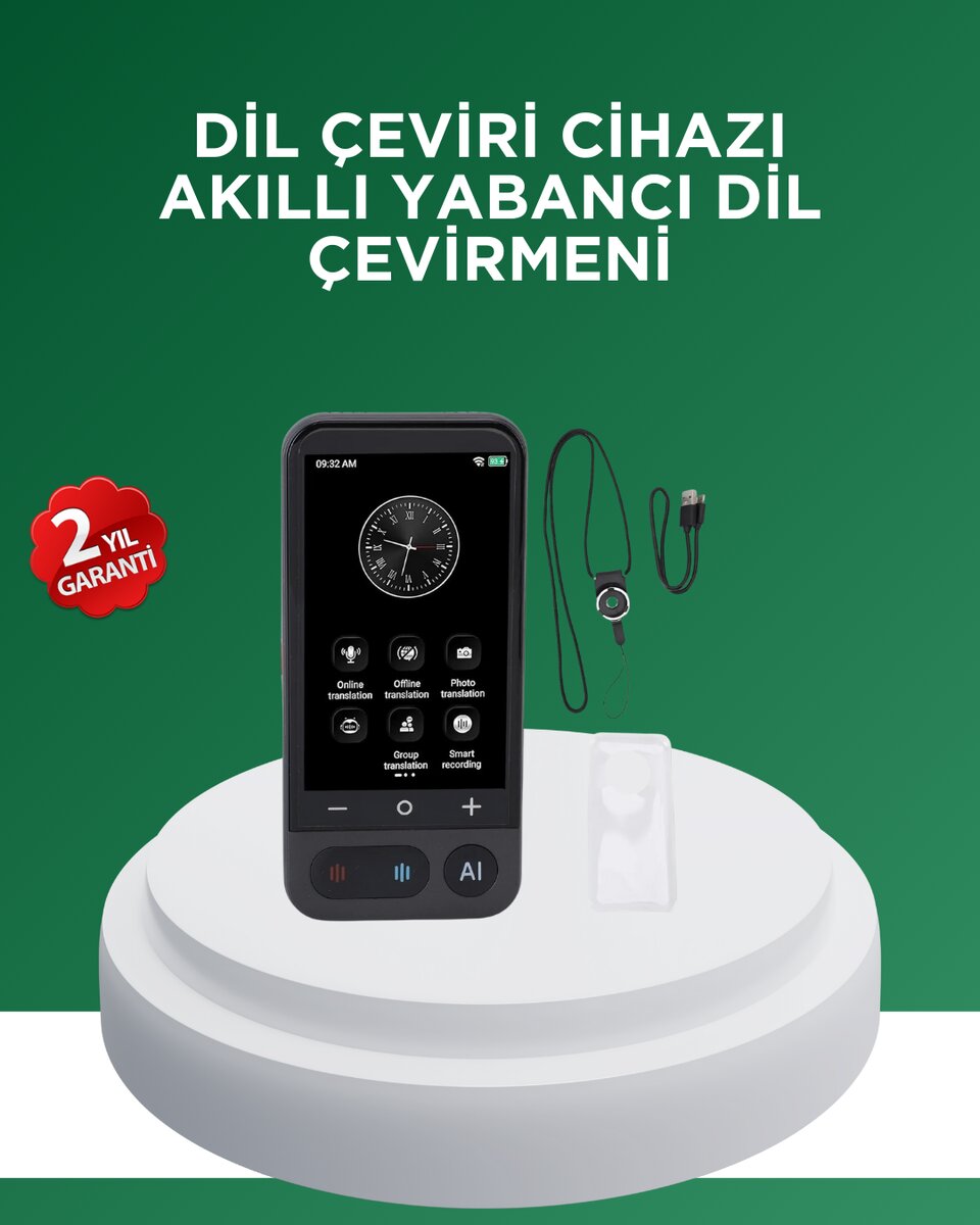 139 Dil Destekli Taşınabilir Sesli Çevirmen Cihazı 1 139 Dil Destekli Taşınabilir Sesli Çevirmen Cihazı