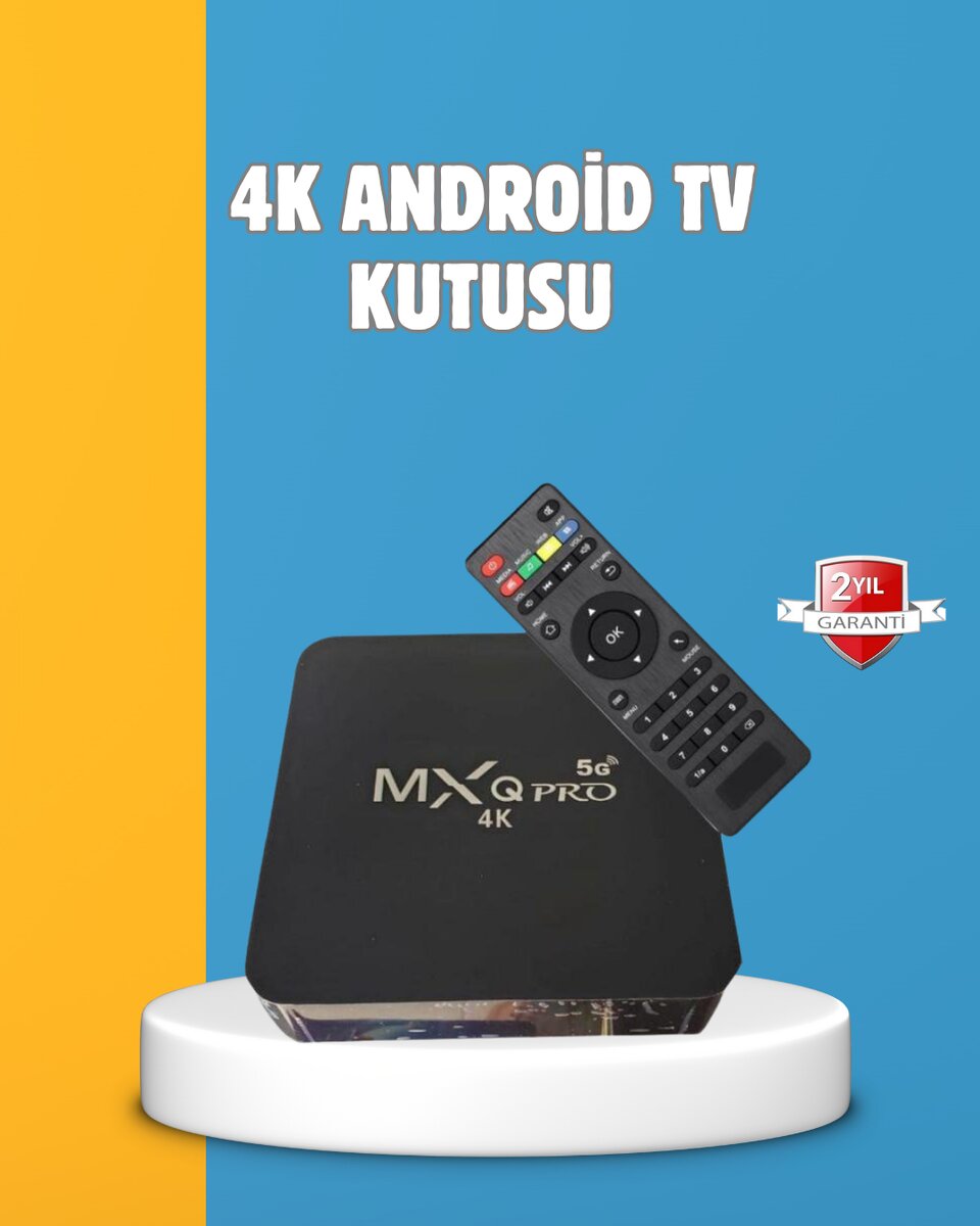 Android TV Box 4K – 2GB RAM 16GB ROM Kablosuz Wi-Fi Medya Oynatıcı 1 Android TV Box 4K – 2GB RAM 16GB ROM Kablosuz Wi-Fi Medya Oynatıcı