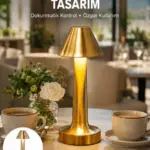 Şarjlı Masa Lambası 3 Işık Modu Kademesiz Karartma Metal Gövde Yeni Nesil