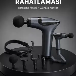 Taşınabilir 3in1 Masaj Aleti Şarjlı Titreşimli Esneme Bantlı Yeni Nesil