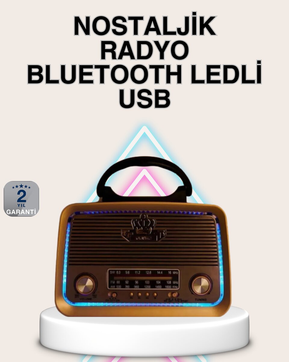 Ahşap Nostaljik Radyo Bluetooth USB SD Kart Destekli 1 Ahşap Nostaljik Radyo Bluetooth USB SD Kart Destekli