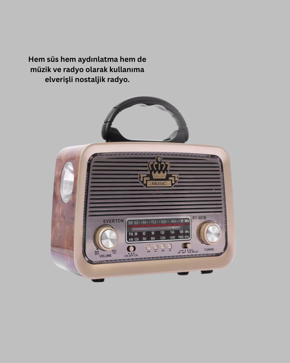Ahşap Nostaljik Radyo Bluetooth USB SD Kart Destekli 4 Ahşap Nostaljik Radyo Bluetooth USB SD Kart Destekli - Görsel 4