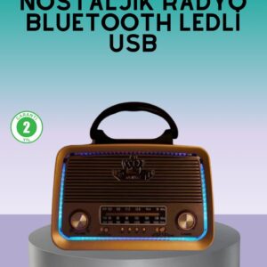 Bluetooth Özellikli Nostalji Radyo 3 Bant FM AM SW