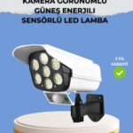 Kamera Görünümlü Solar LED Lamba Hareket Sensörlü Uzaktan Kumandalı Bahçe Duvar Aydınlatması