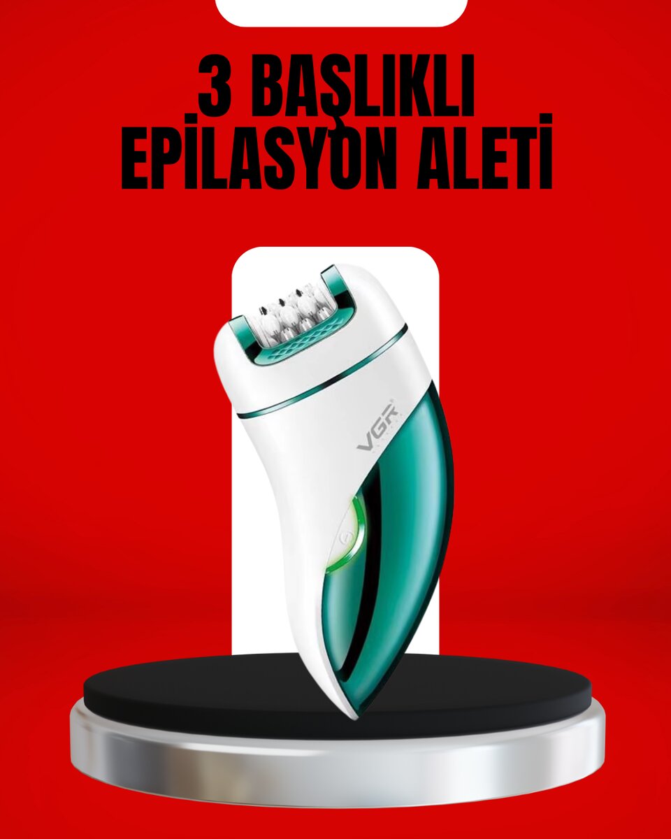 3'ü 1 Arada Epilatör Su Geçirmez Metal Başlıklı LED Işıklı 90 Dakika Şarjlı 1 3'ü 1 Arada Epilatör Su Geçirmez Metal Başlıklı LED Işıklı 90 Dakika Şarjlı