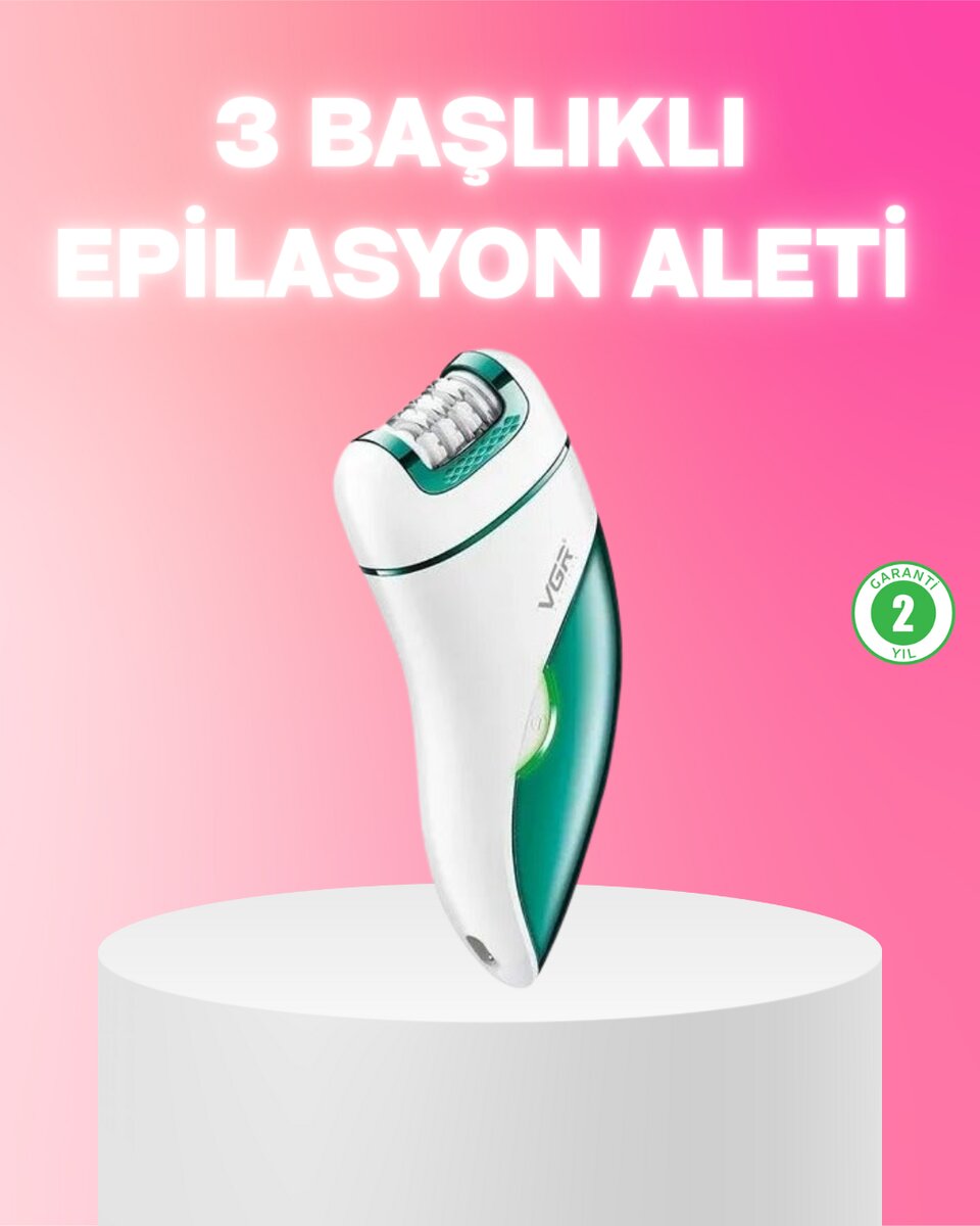 3 in 1 Epilatör Metal Başlıklı IPX5 Su Geçirmez 90 Dakika Şarjlı Epilasyon Cihazı 1 3 in 1 Epilatör Metal Başlıklı IPX5 Su Geçirmez 90 Dakika Şarjlı Epilasyon Cihazı