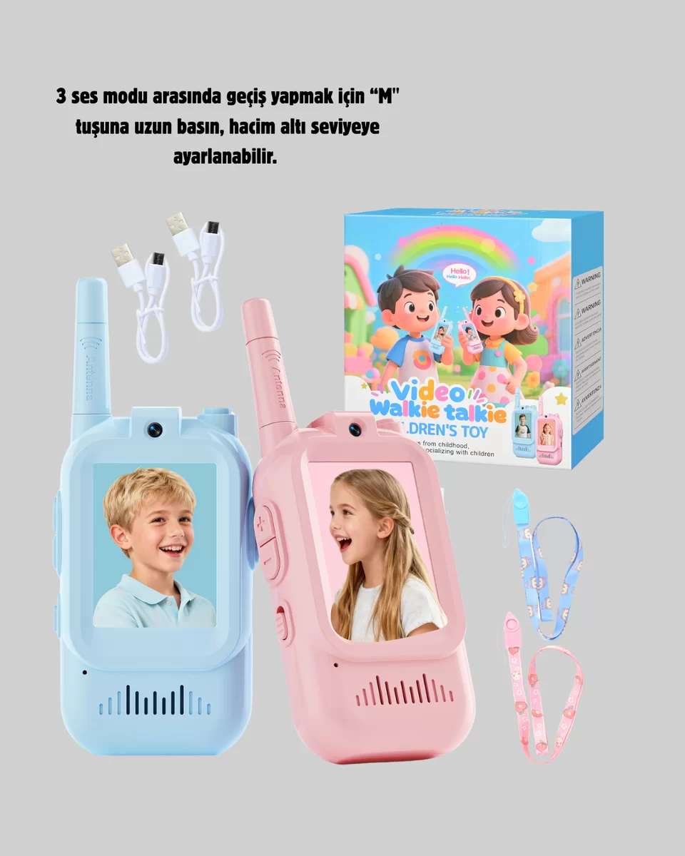 Uzun Menzilli Video Walkie Talkie Eğitici ve Eğlenceli Oyuncak 4 Uzun Menzilli Video Walkie Talkie Eğitici ve Eğlenceli Oyuncak - Görsel 4